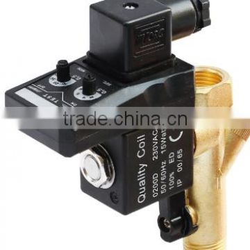 Electronic condensate auto drain for air compressor and air filter