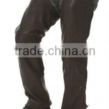 Unisex Black Leather Chaps