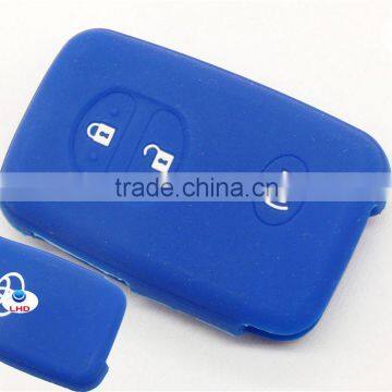 Hot sale silicone rubber car key cover for Toyota protective 3 button remote key cover silicone