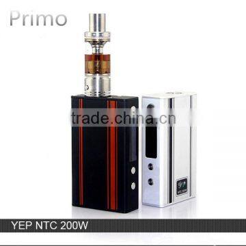 High quality e cigarette supplier nickel temp control yep ntc 200w box model ectronic cigarette singapore