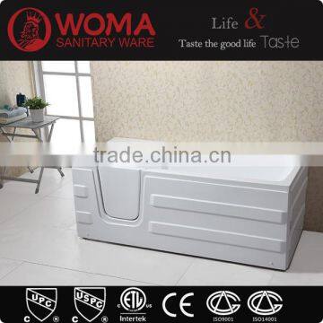 Q375 WOMA bathtub for elderly/ walkin bathtub/ walk in tub shower combo with seat bathtub