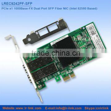 LR-LINK PCIe x1 Intel Chipset 1000Base-FX Dual SFP Port Fiber NIC Network Card