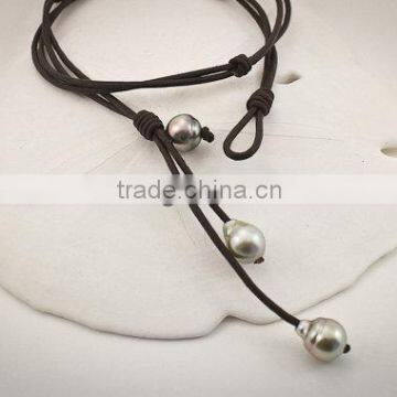 2016 elegant pearls leather necklace wholesale