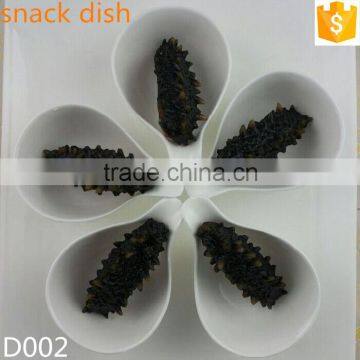 hotel and restaurant ceramic dishes spoon shape 4.75" bone china snack dishes