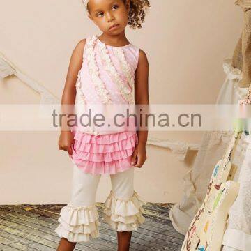 Hot Sale Summer Fashion Ruffle 2pcs Colorful Wholesale Baby Clothes photo-6