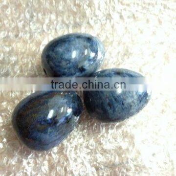 Semi precious stone Blue Dumortierite eggs for women Kegel exercises use