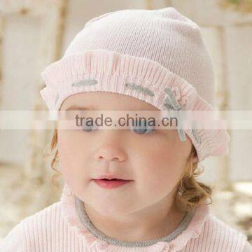 DB289 dave bella autumn winter baby hat earflat caps newborn hat wholesale baby knitted hat