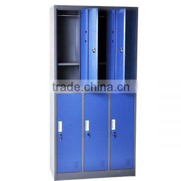 custom coat rail double color 6 doors steel locker