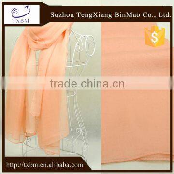 100% silk pure color long silk scarves