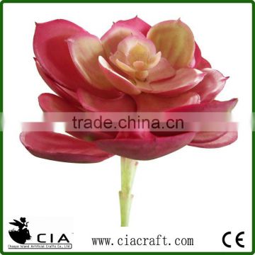 Middle-sized Artificial Echeveria Succulent Plant in Pink for Flower Arrangement