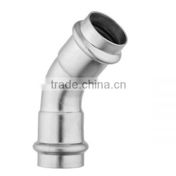 Top Quality thin wall stainless steel pipe fittings chart - V