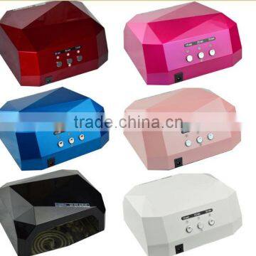 36W CCFL UV led nail lamp with fancy diamond shapedesighn and automatic timer