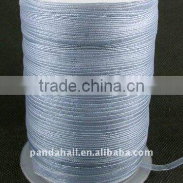 Organza Ribbon, Stringing Materials, Gray, 500yd/roll(RS6mmY059)