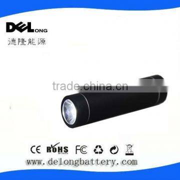 Wholesales Fashion LED torch 2600mah power bank for Sumsang,iphone