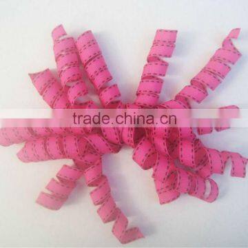 HOT SALE Present Decoration Pink Grosgrain Woven Fabric Ribbon Bow