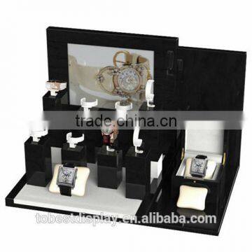 handmade excellent black acrylic watch display stand/wrist watch display stand shenzhen factory