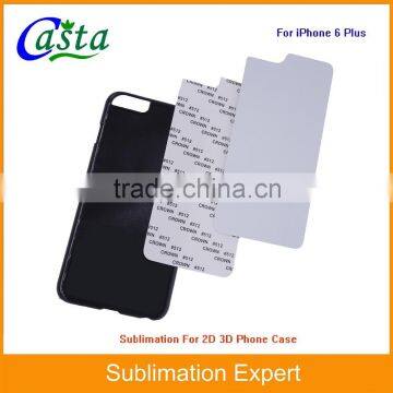 Factory price Blank Sublimation Cell Phone Case Sublimation phone holster 2D protective case for iPhone 6 Plus