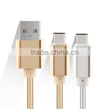 2016 Fashion Type-C to USB2.0 Data and charging sync braided cable