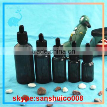 translucent black glass dropper bottle glass cosmetic serum dropper bottle