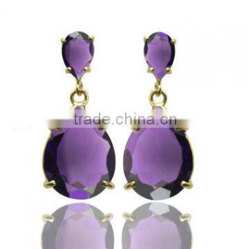 The Gopali Jeweller Designer Amethyst Hydro Gemstone Earring