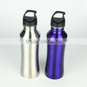 Top Quality Curved Shape Stainless Steel Sports Water Bottle