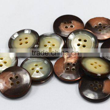 Hight Grade Coffee Four Hole Shell Button for Shirt