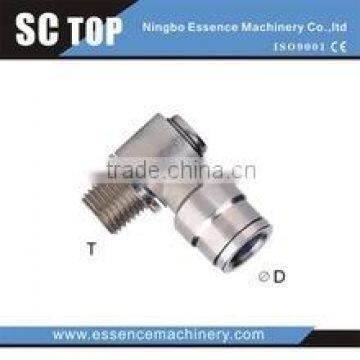 High working pressure air fittings brass nickel-plated brass run tee swivelmale thread one touch fitting matel fitting