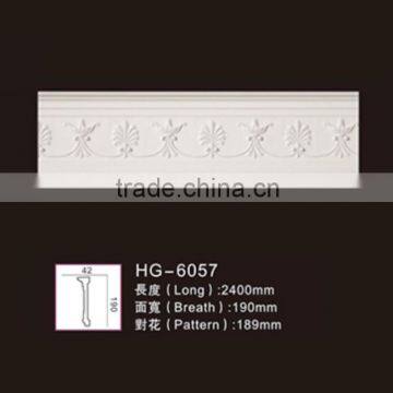 HG6057 white color pu cornice moulding for ceiling design