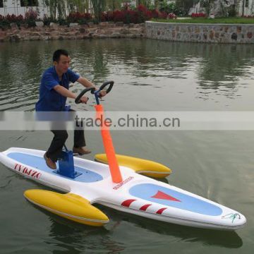 hot sale fiberglass water bike/ single water bike for lake