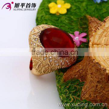 13356 Xuping Fashion Jewelry China Wholesale 18k Gold Ring Designs Luxury Glass Rings Charm Jewelery for Women photo-4