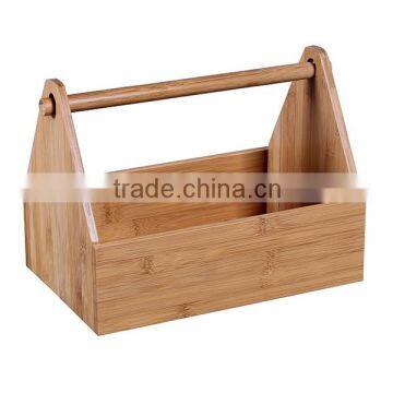 Bamboo Tool Box Flatware Caddy Bamboo Flatware Cutlery Storage Holder