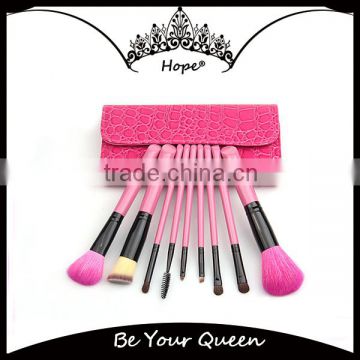 Pink 9pcs Top Quality Custom Makeup Brush Set