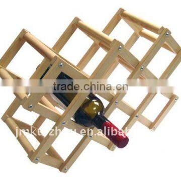 8 lattice wooden wine rack