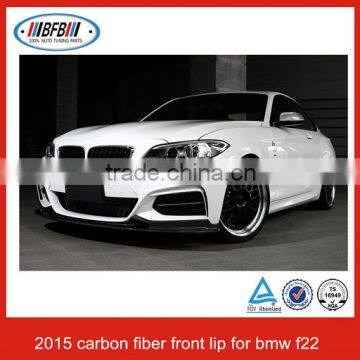 hot selling black carbon fiber 2 series F22 front spoiler lip bumper FOR BMW 2015