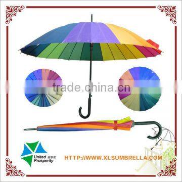 Good quality fashion colorful rainbow straight sport trump umbrella