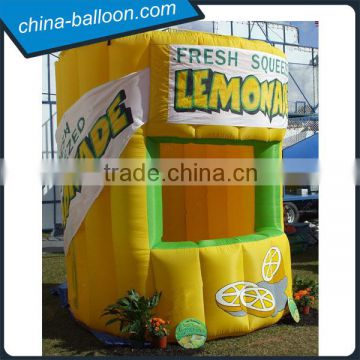 inflatable lemonade booth with digital printing banners