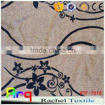 Classic Style Bright Color Spark Design Linen Cotton Flocked Upholstery Fabric Used for Curtain Sofa Cushion Material photo-3
