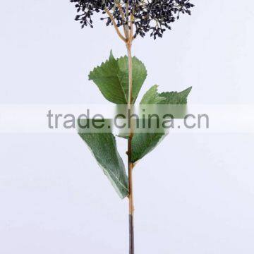 64 cm Plastic Hydrangea Spray with 4 Printed Leaves Artificial Flower