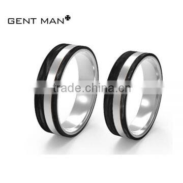 alibaba china jewelry solid carbon fiber couple ring 925 silver wedding ring