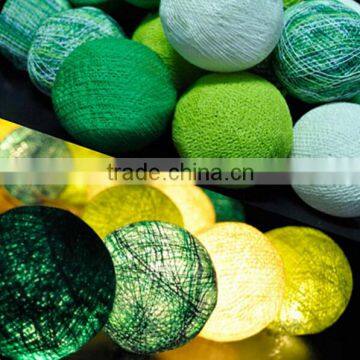 Fairy Handmade Green Tone Cotton Balls String Lights For Home Decoration Lighting, Holiday, Party, Wedding, Christmas/Xmas, Gift