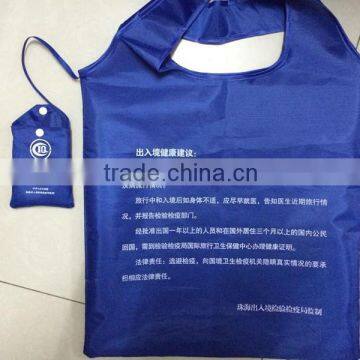 High quality Travel using non woven polyester folding tote bag with side pocket