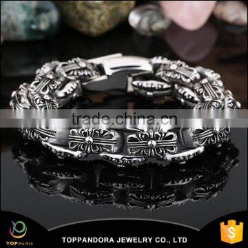 guangzhou jewelry newest design unique shape engraved bracelet