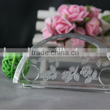 new design crystal name card Holder For desk decoration