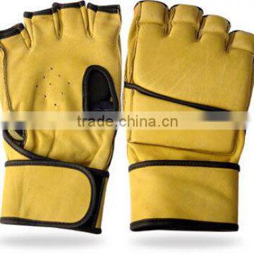 Half Finger Grappling Gloves Made of Genuine Leather