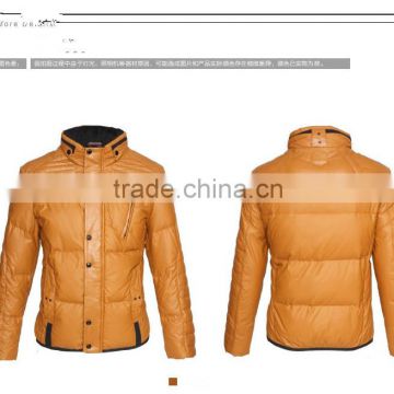 2016 mens leisure business stiching fabric warmful short windproof down jacket