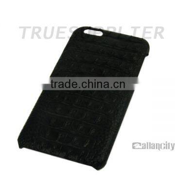 Best Quality Genuine Cowhide Leather Croco Back Grain Cover Case for iPhone 6 Plus 6+