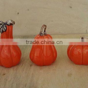 ceramic red pumpkin pot