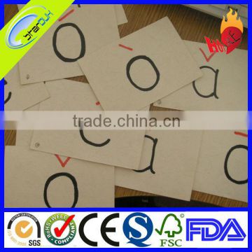 children paper learning card