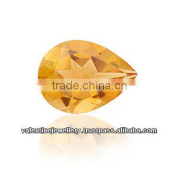 PEAR CUT CITRINE LEMON GEM NATURAL STONE, good golden citrine pear cut for wholesale