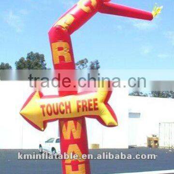 red car wash air dancer with arrow